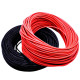 Силіконовий, багатожильний кабель 10 AWG (червоний та чорний) 